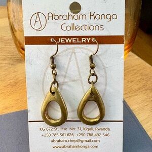 Abraham Kanga Brass Drop Earrings